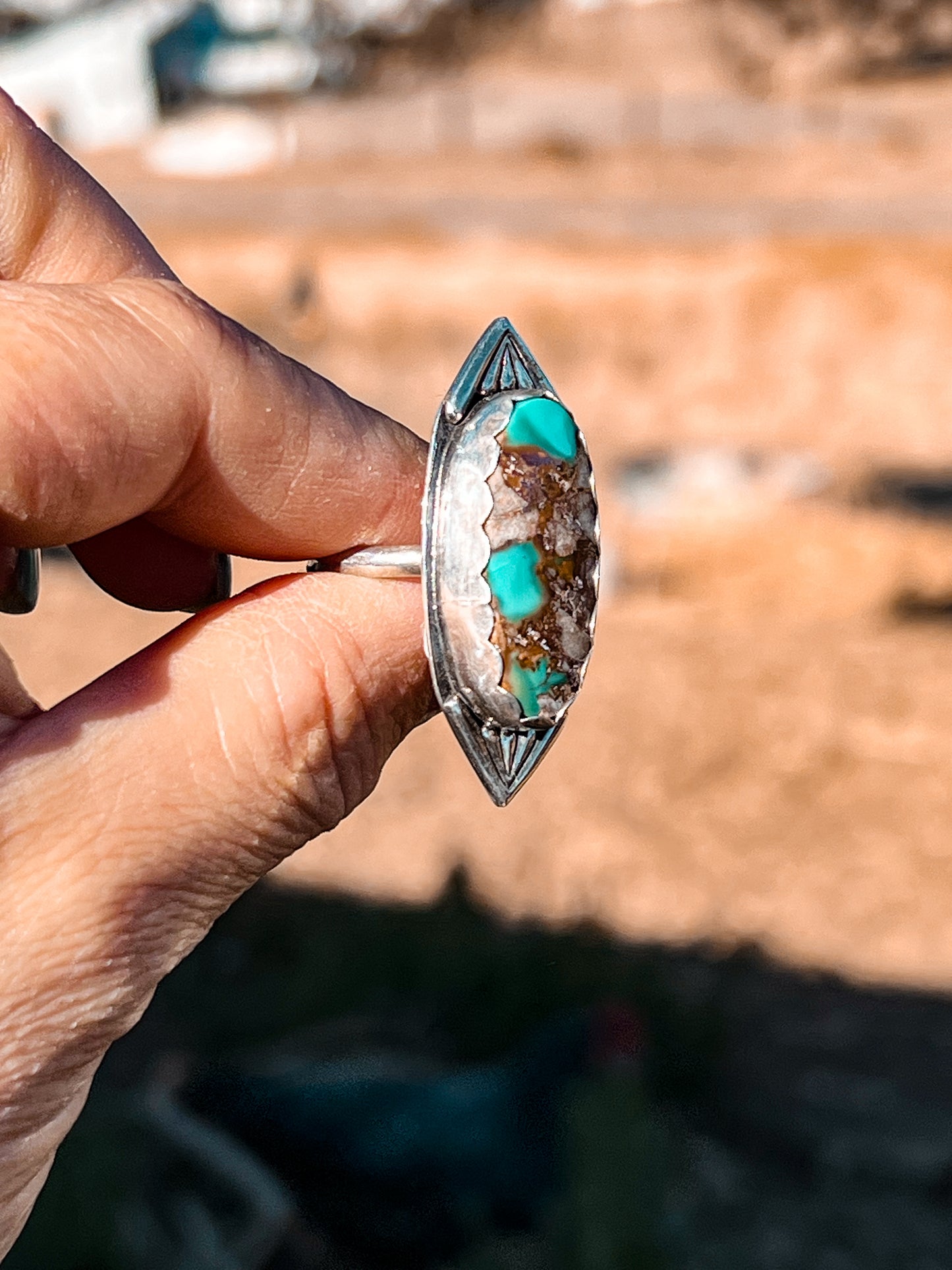 Pilot Mountain Turquoise Ring