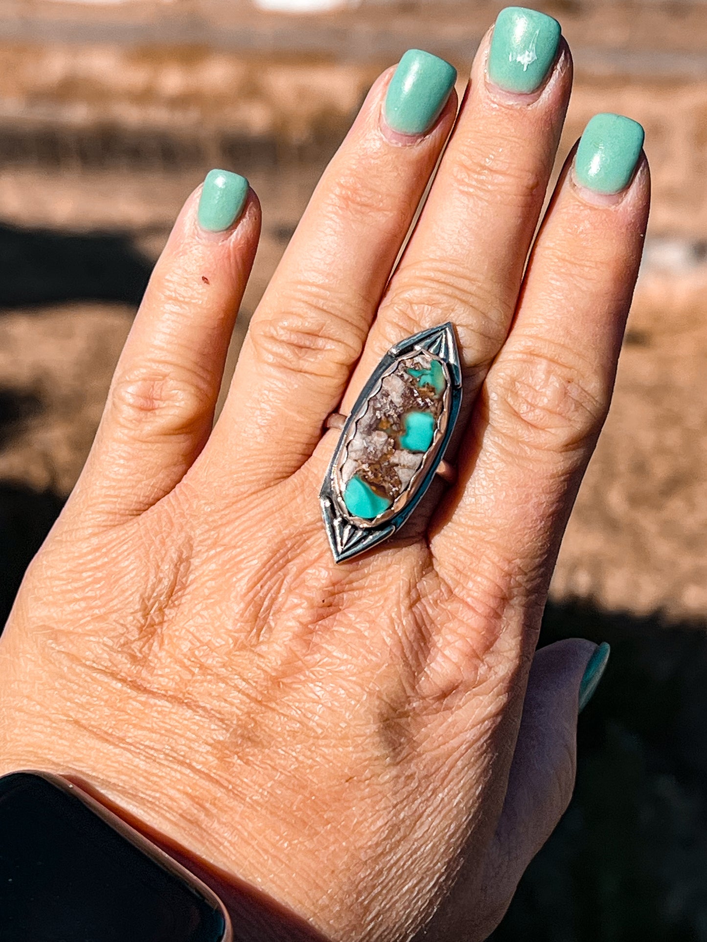 Pilot Mountain Turquoise Ring