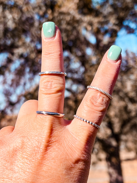 Smooth Silver Stacker Ring